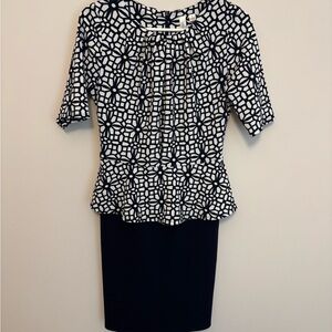 Elegant Navy and White Women's Dress